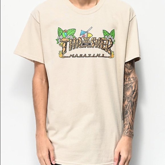 Thrasher Other - Thrasher Magazine Beige Tiki Hawaiian Shirt